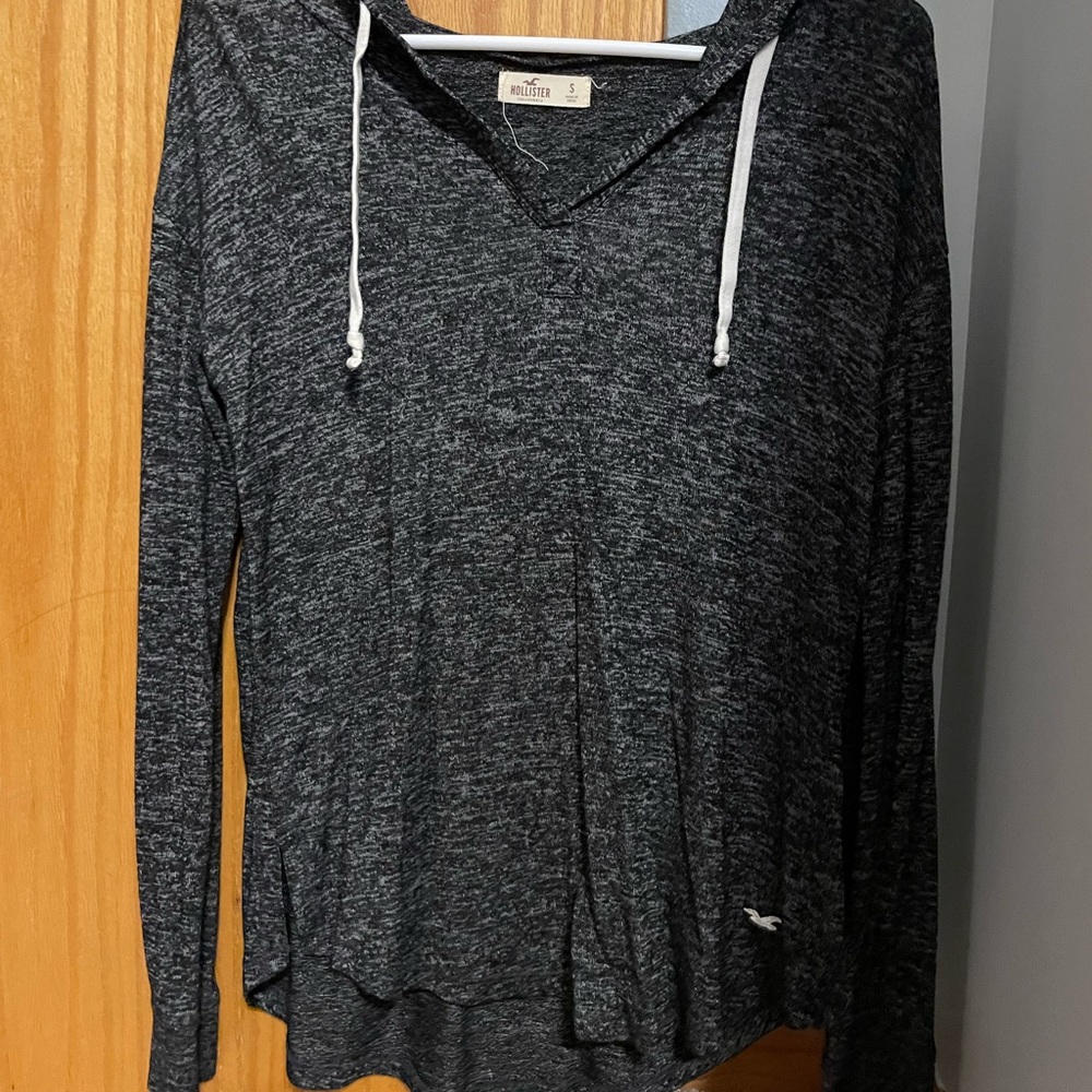 Hollister Black Hooded Long Sleeve